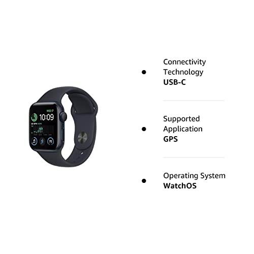 Apple Watch SE 2 - GPS, 40mm, Midnight Aluminum Case
