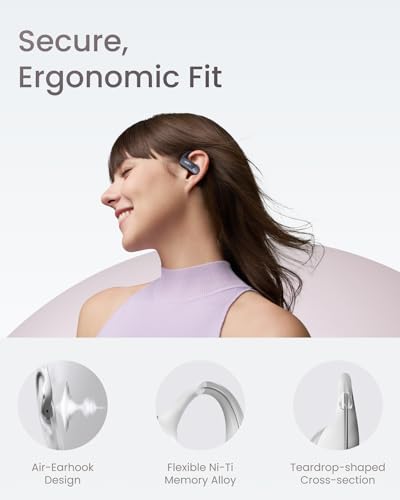 SHOKZ OpenFit Air Wireless Earbuds, Water Resistant Black