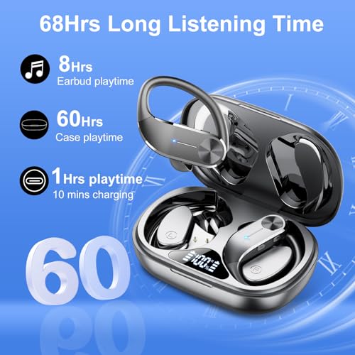 2024 Sport Bluetooth Earbuds with LED Display