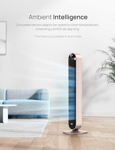 Smart Tower Fan with Voice Control, 120° Oscillation