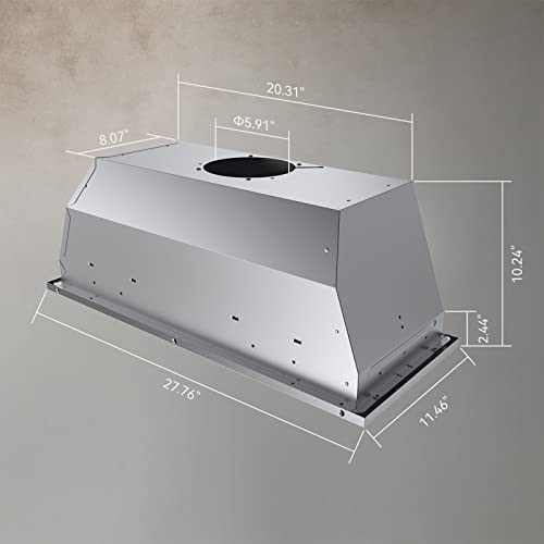 Hermitlux 30" Stainless Steel Range Hood, 3 Speed