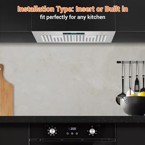 30" Insert Range Hood, 850 CFM Stainless Steel