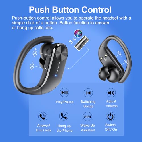 2024 Sport Bluetooth Earbuds with LED Display