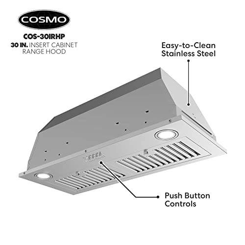 COSMO COS-30IRHP 30" Insert Range Hood VIP