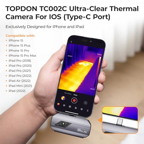 TOPDON TC002C Thermal Camera for iPhone 15 and iPads