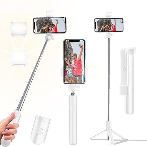 Portable Selfie Stick Tripod with Remote Control & Light