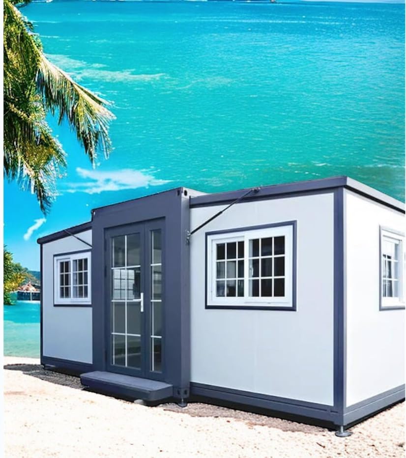 Eco-Friendly Prefab Tiny Home: Bedroom, Kitchen, Bath, Rooms