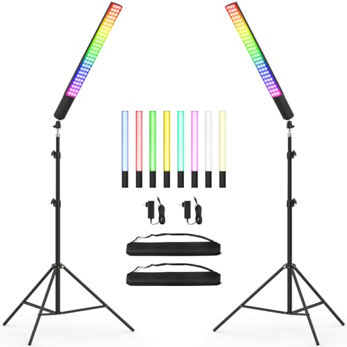 RGB LED Video Light Wand Stick Kits 2-Pack