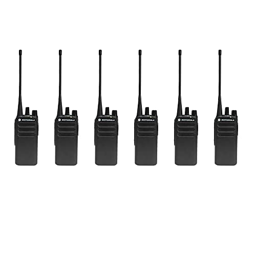6 Pack Motorola CP100D Analog UHF Two-Way Radios