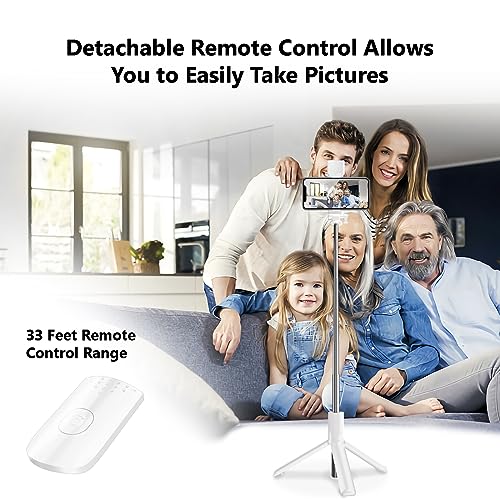 Portable Selfie Stick Tripod with Remote Control & Light