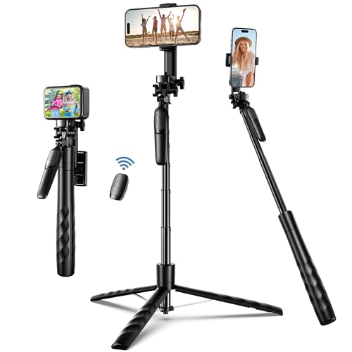 71" Phone Tripod with Selfie Stick & Wireless Remote