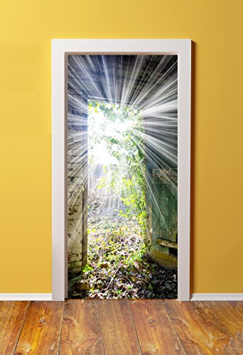 Peel and Stick Sunbeam Door Mural - Easy Cleanup