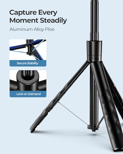 71" Phone Tripod with Selfie Stick & Wireless Remote