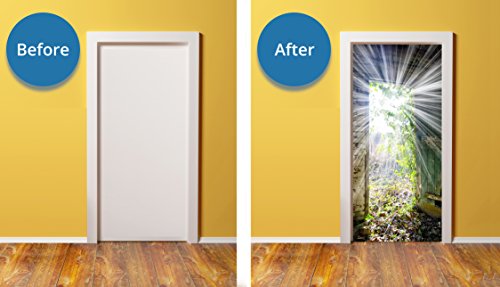 Peel and Stick Sunbeam Door Mural - Easy Cleanup
