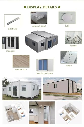 Eco-Friendly Prefab Tiny Home: Bedroom, Kitchen, Bath, Rooms