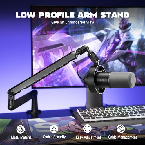 FIFINE Dynamic Microphone and Arm Stand Set for VIP Smart Shopper