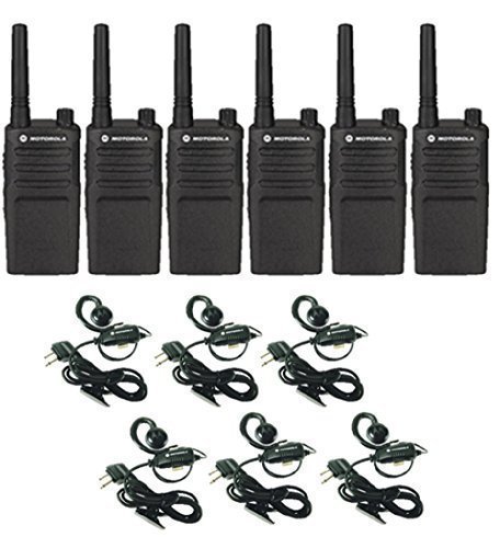 Motorola RMU2040 Walkie Talkie Radios Bundle with Headsets