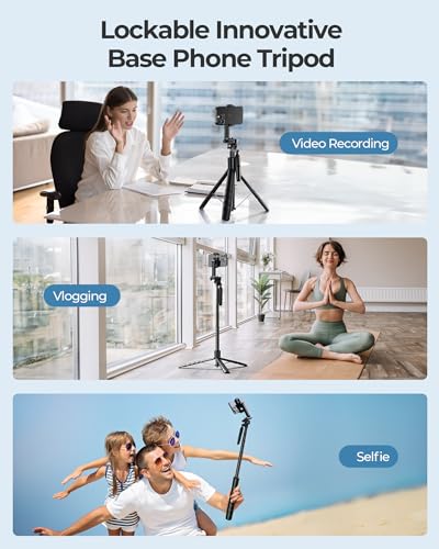 71" Phone Tripod with Selfie Stick & Wireless Remote