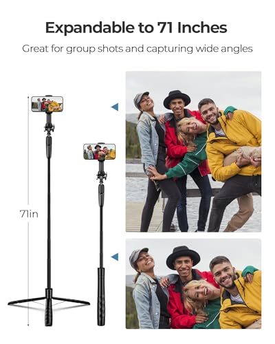 71" Phone Tripod with Selfie Stick & Wireless Remote
