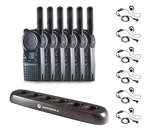 Motorola CLS1410 Walkie Talkie Radios Bundle with Headsets