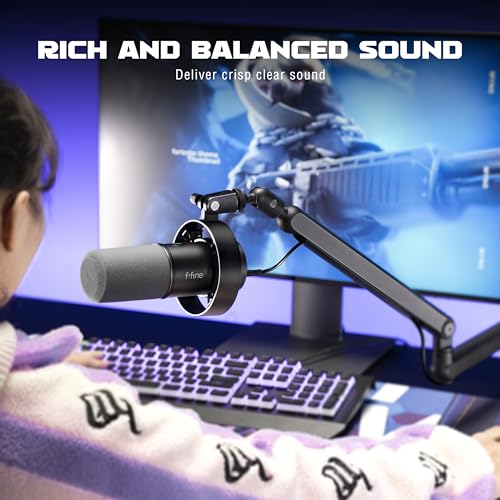 FIFINE Dynamic Microphone and Arm Stand Set for VIP Smart Shopper