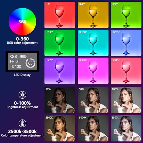 RGB LED Video Light Wand Stick Kits 2-Pack
