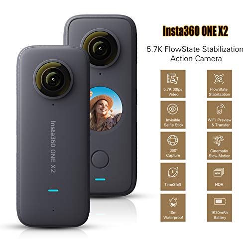 360° Live Streaming Action Camera with Selfie Stick