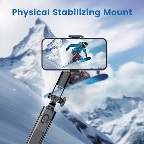67" Selfie Stick Tripod with Remote and Light