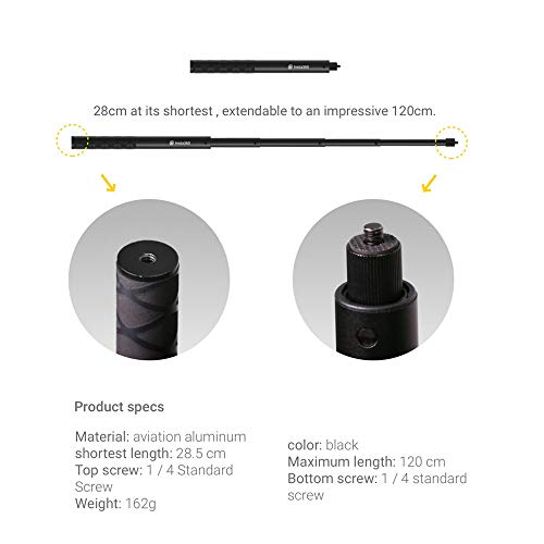 360° Live Streaming Action Camera with Selfie Stick