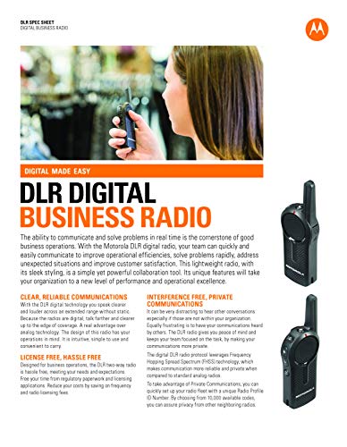 6 Motorola DLR1060 Radios & 1 Motorola 56531 Charger