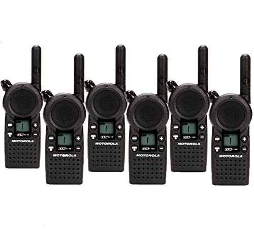 6 Pack Motorola CLS1110 Walkie Talkie Radios w/ Headsets
