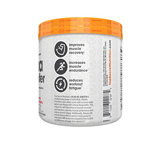 Top Secret Nutrition BCAA Re-Igniter Amino Supplement, Cherry