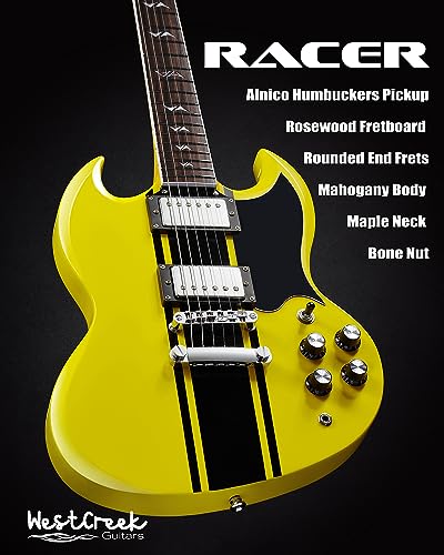 WestCreek RACER Electric Guitar, Double Cut, Mahogany Body