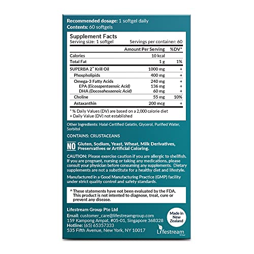 LABO Nutrition Pure Krill Oil 1000mg Softgels - 60