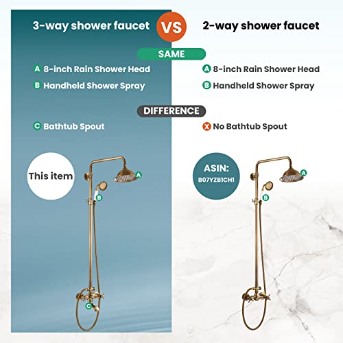 VIP Smart Shopper: Exposed Shower Faucet Set 8" Rainfall