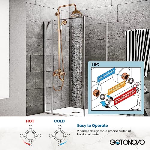 VIP Smart Shopper: Exposed Shower Faucet Set 8" Rainfall
