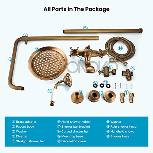VIP Smart Shopper: Exposed Shower Faucet Set 8" Rainfall