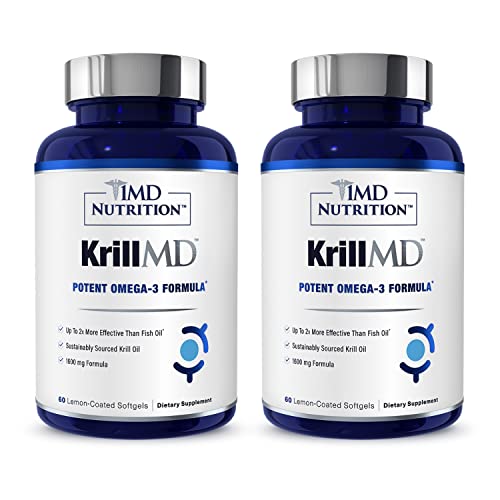 1MD KrillMD Omega 3 Astaxanthin Supplement | 2-Pack