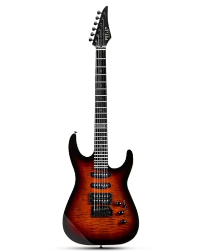 Fesley Electric Guitar Starter Kit, HSS Pickups, Sunburst