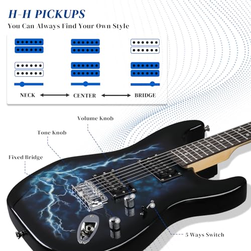 Ktaxon 39" Electric Guitar Kit with Gig Bag
