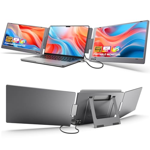 KYY Triple Portable Monitor Laptop Screen Extender IPS