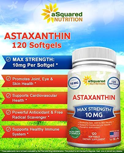 aSquared Nutrition Astaxanthin Pills - Pure Energy - Max Strength