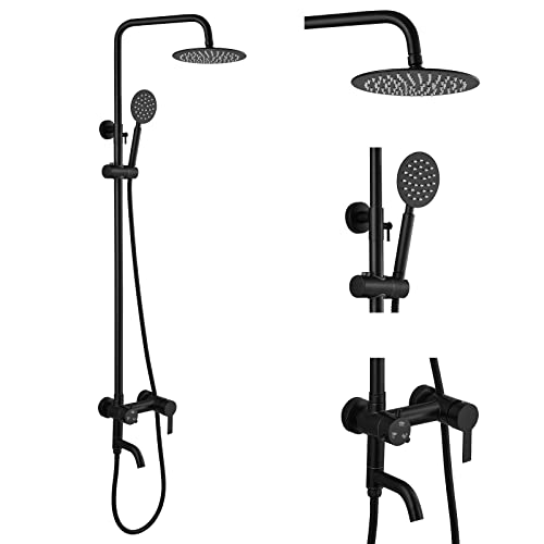 Matte Black Stainless Steel Triple Function Shower Set