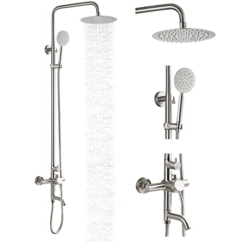 Stainless Steel Shower System with Triple Functions