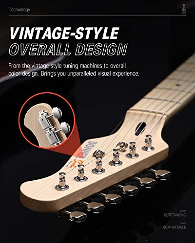 Donner DST-152B Electric Guitar Kit with Amp, Bag, Accessories