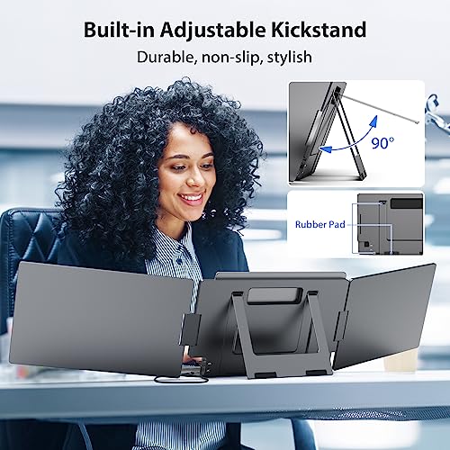 KYY Triple Portable Monitor Laptop Screen Extender IPS