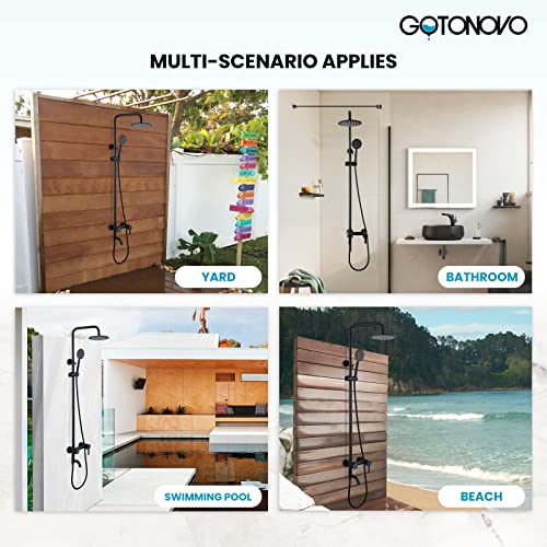 Matte Black Stainless Steel Triple Function Shower Set