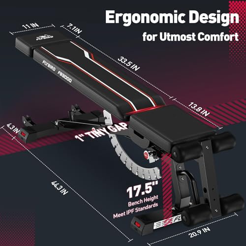 FLYBIRD Adjustable Weight Bench for Home Gym VIP