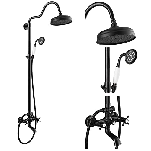 gotonovo 8" Rainfall Shower System with Handheld Spray