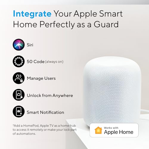 WiFi Smart Lock Set: Apple HomeKit Compatible, Voice Control